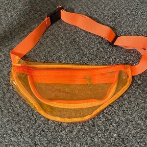 Transparent Orange Fanny Pack